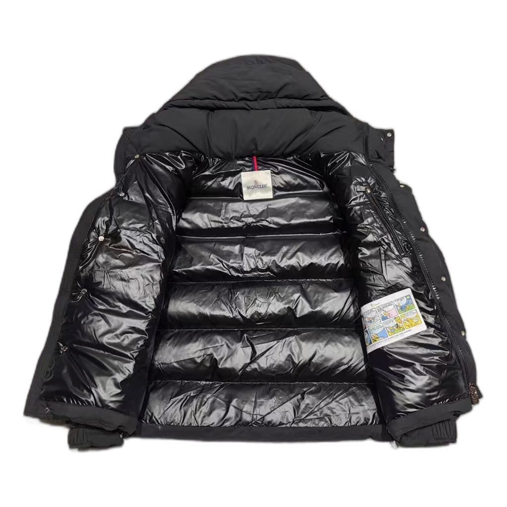 Moncler Maya Matte Hooded Puffer Jacket | Black | Premium Down
