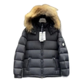 Moncler Fur-Trim Hooded Short Puffer Jacket | Black | Cropped Silhouette