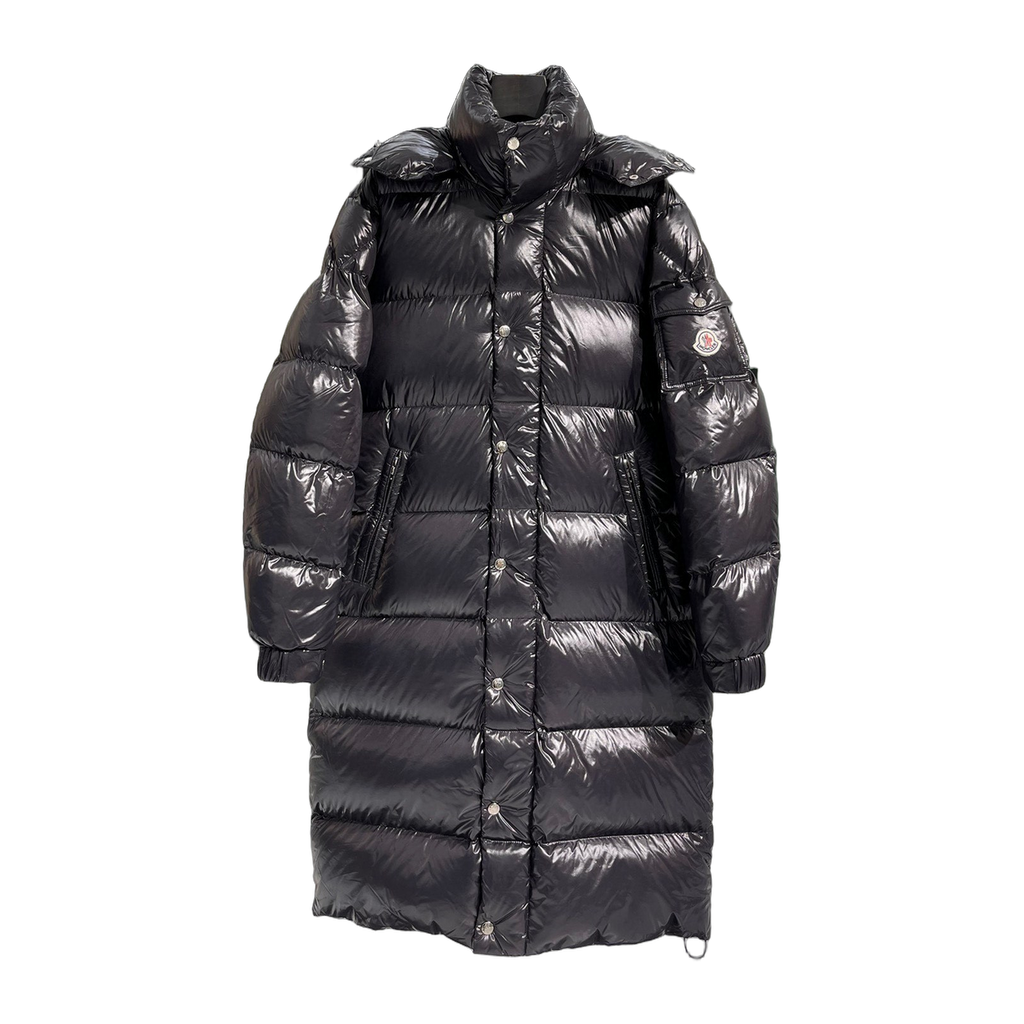 Moncler Hanoverian Glossy Hooded Long Puffer Coat | Premium Down | Full Length