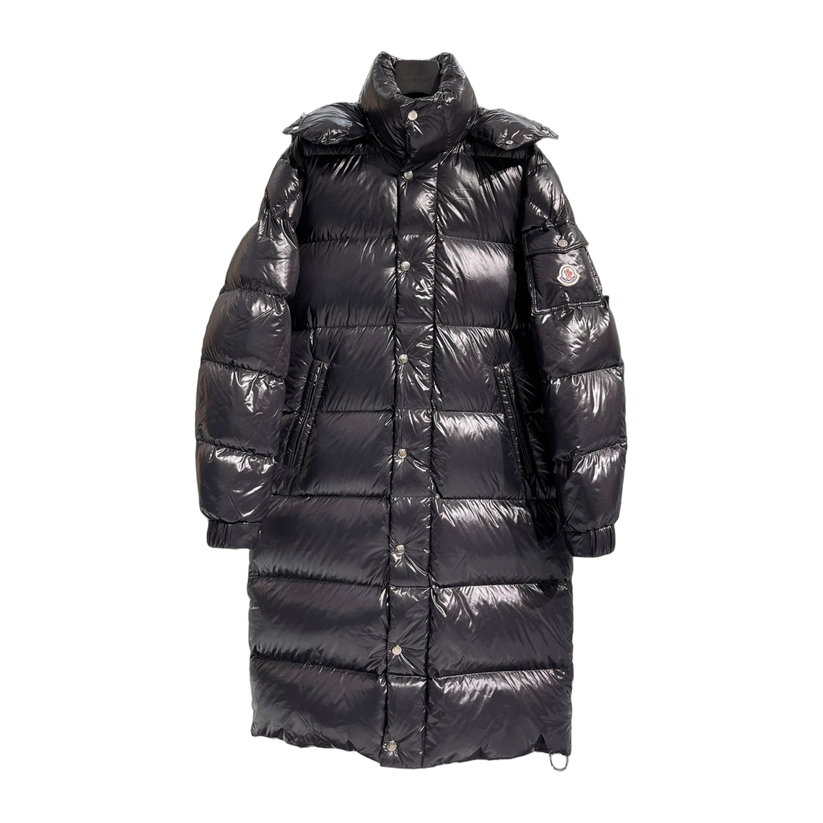 Moncler Hanoverian Glossy Hooded Long Puffer Coat | Premium Down | Full Length