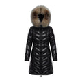Moncler Fulmarus Chevron-Quilted Fur-Trim Long Coat | Premium Down | Full Length