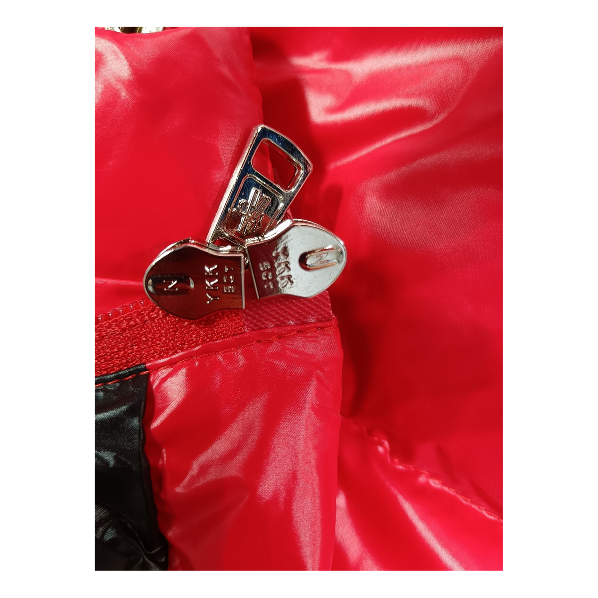 Moncler Hanoverian Glossy Hooded Long Puffer Coat | Red | Full Length