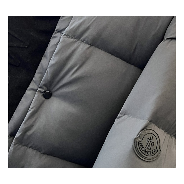 Moncler Contrast-Hood Color-Block Puffer Jacket | Premium Down | Graphic Design