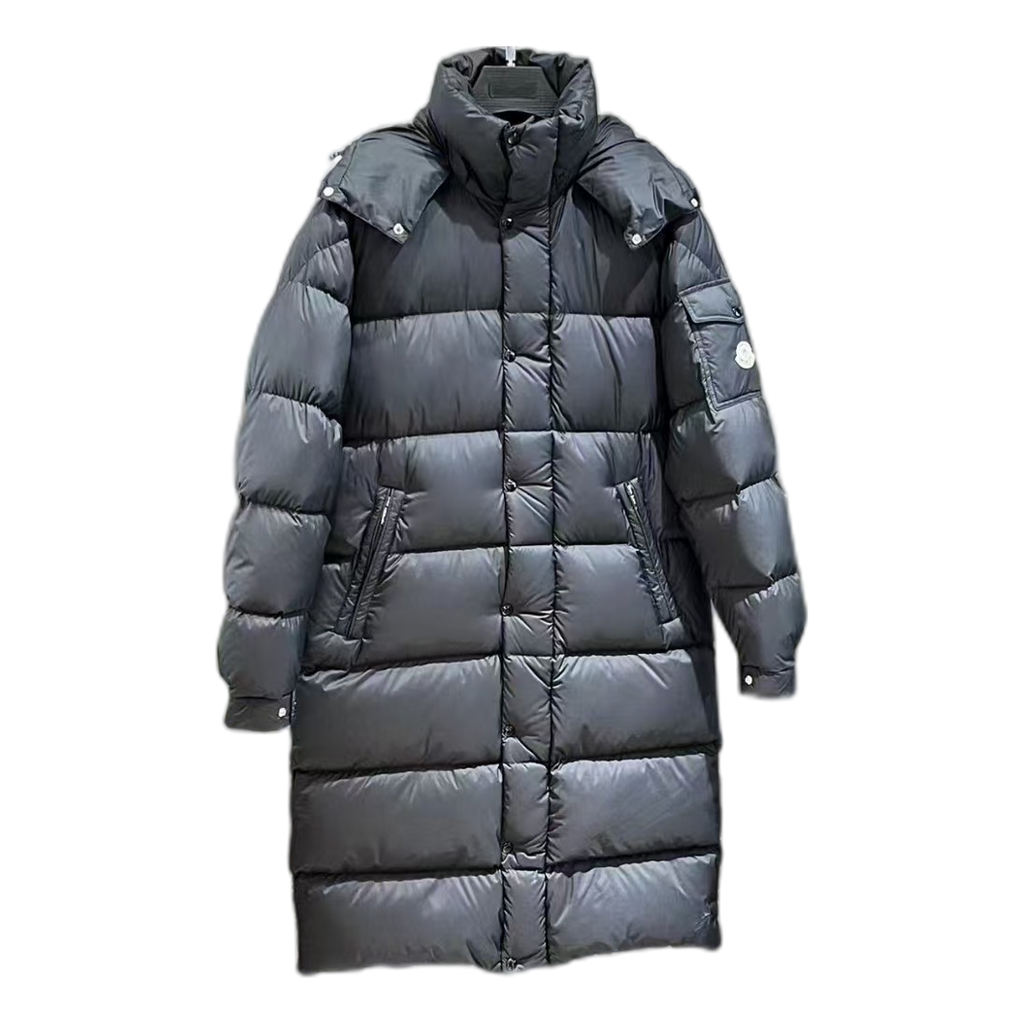Moncler Hanoverian Hooded Long Puffer Coat | Black | Full Length