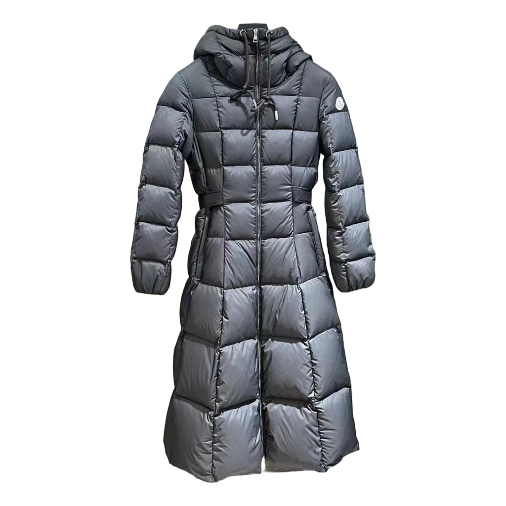 Moncler Faucon Hooded Long Puffer Coat | Black | Full Length