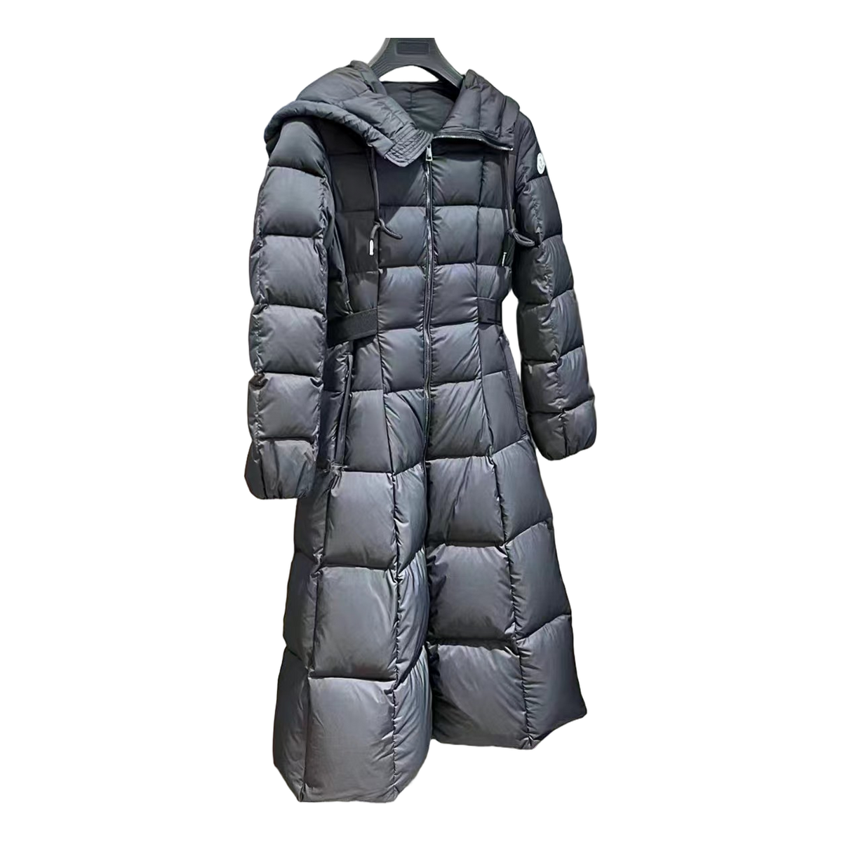 Moncler Faucon Hooded Long Puffer Coat | Black | Full Length