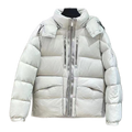 Moncler Double-Zip Hooded Puffer Jacket | Off White | Dual-Zip Closure