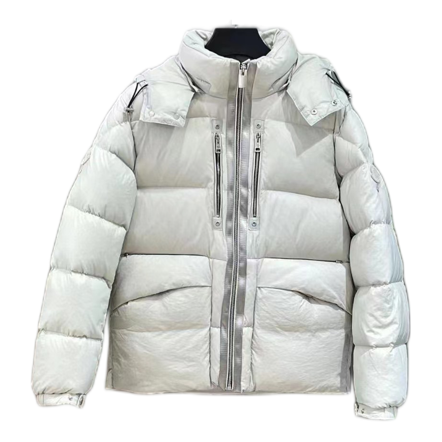 Moncler Double-Zip Hooded Puffer Jacket | Off White | Dual-Zip Closure