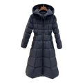 Moncler Drawstring-Hood Fitted Long Puffer Coat | Black | Full Length