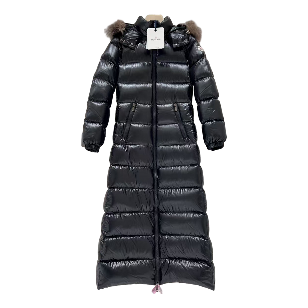 Moncler Hudson Fur-Trim Long Puffer Coat | Premium Down | Full Length