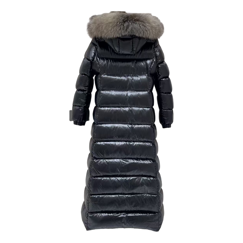 Moncler Hudson Fur-Trim Long Puffer Coat | Premium Down | Full Length