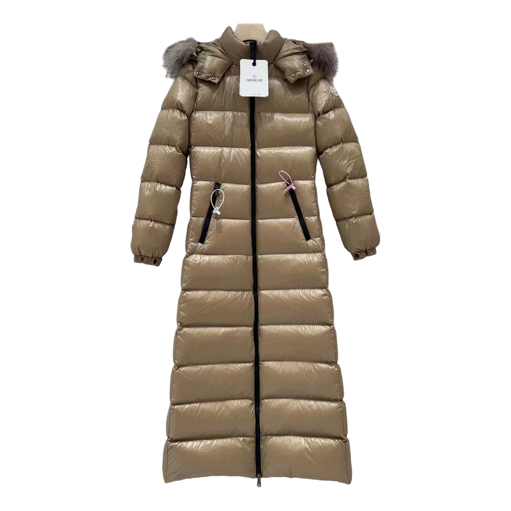 Moncler Hudson Fur-Trim Long Puffer Coat | Premium Down | Full Length