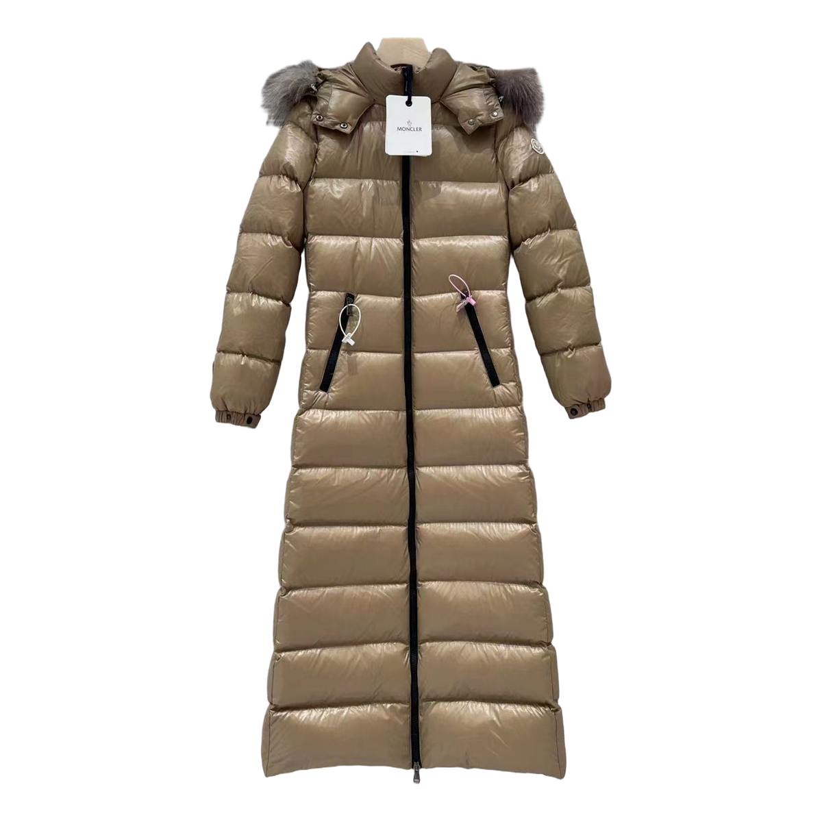 Moncler Hudson Fur-Trim Long Puffer Coat | Premium Down | Full Length