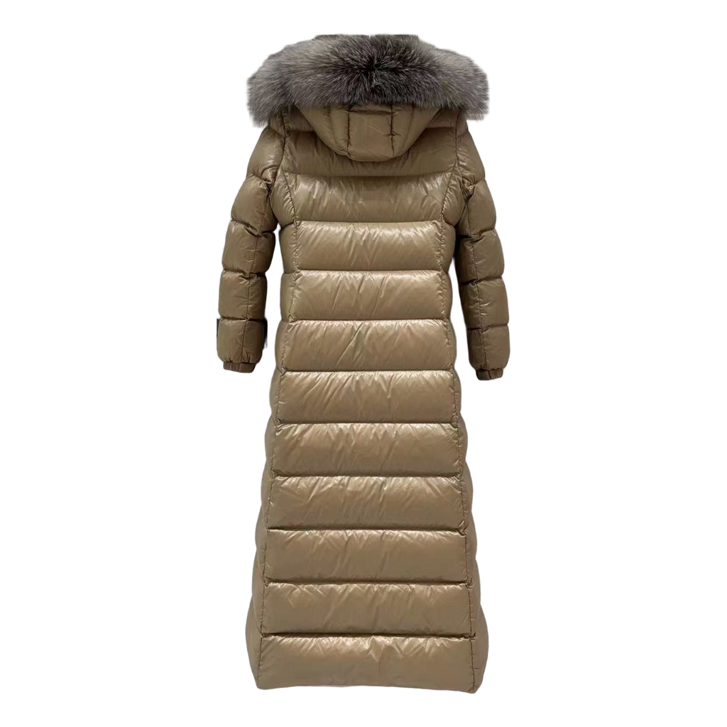 Moncler Hudson Fur-Trim Long Puffer Coat | Premium Down | Full Length