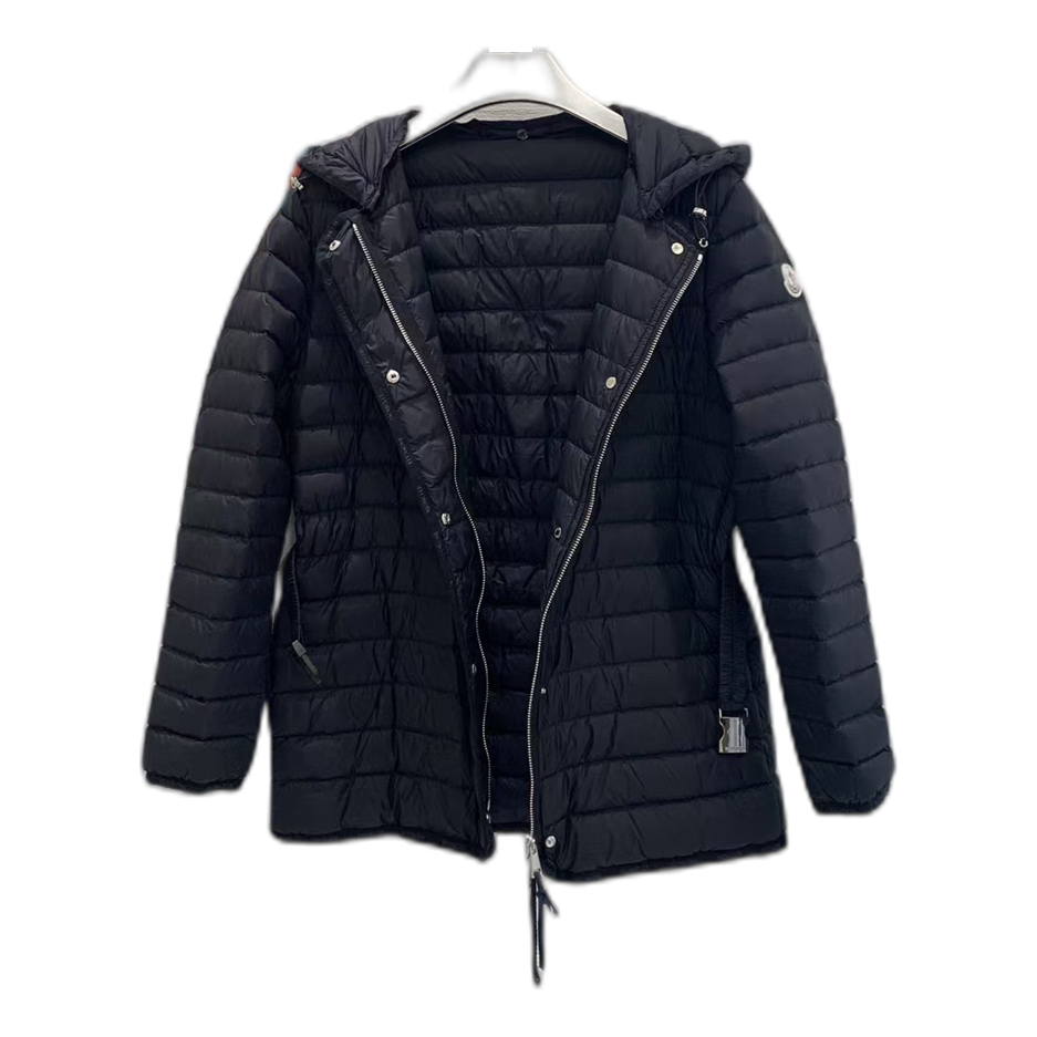 Moncler Oredon Belted Hooded Puffer Jacket | Black | Premium Down