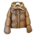Moncler Borey Hooded Puffer Jacket | Bronze | Burnished Metallic Finish