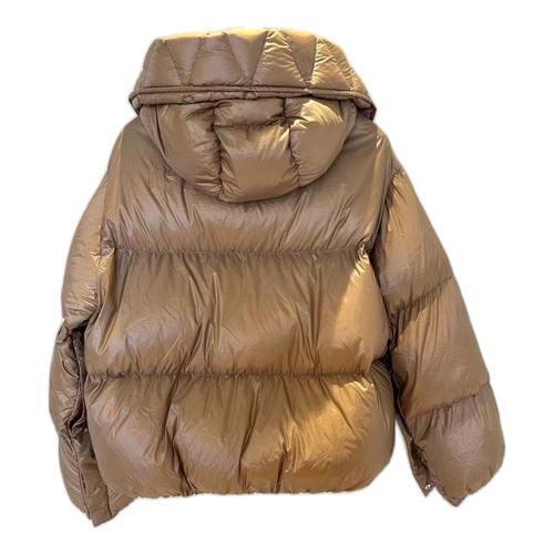 Moncler Borey Hooded Puffer Jacket | Bronze | Burnished Metallic Finish
