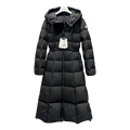 Moncler Fitted Long Hooded Puffer Coat | Black | Tailored Fit