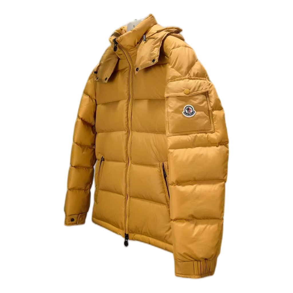 Moncler Maya Hooded Puffer Jacket | Yellow | Premium Down