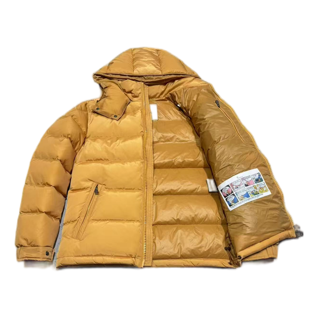 Moncler Maya Hooded Puffer Jacket | Yellow | Premium Down