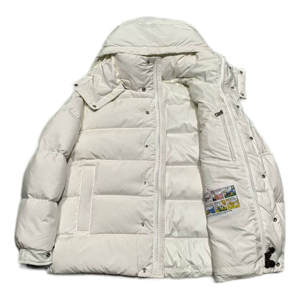 Moncler Matte Snap-Front Hooded Puffer Jacket | Premium Down