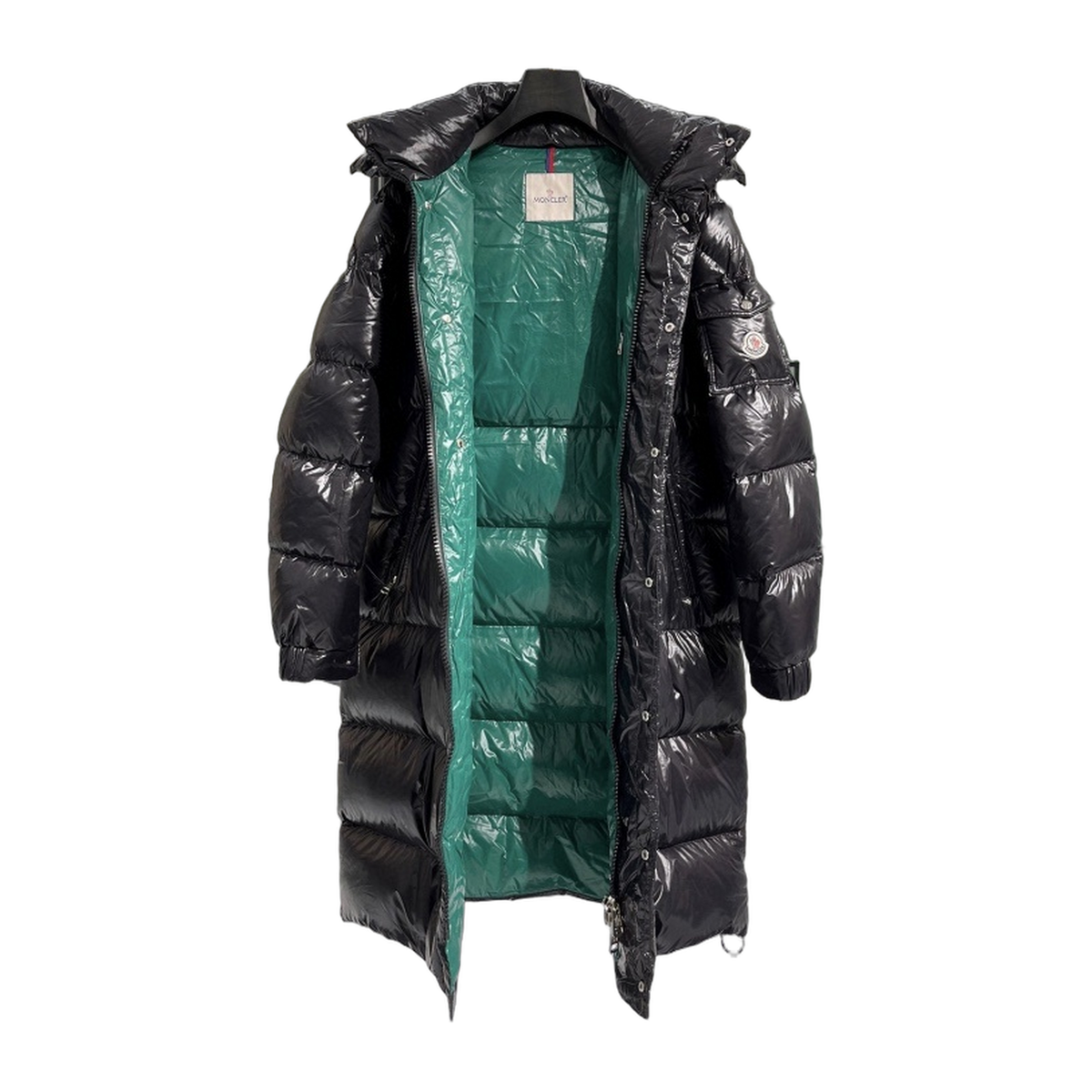 Moncler Hanoverian Glossy Hooded Long Puffer Coat | Premium Down | Full Length
