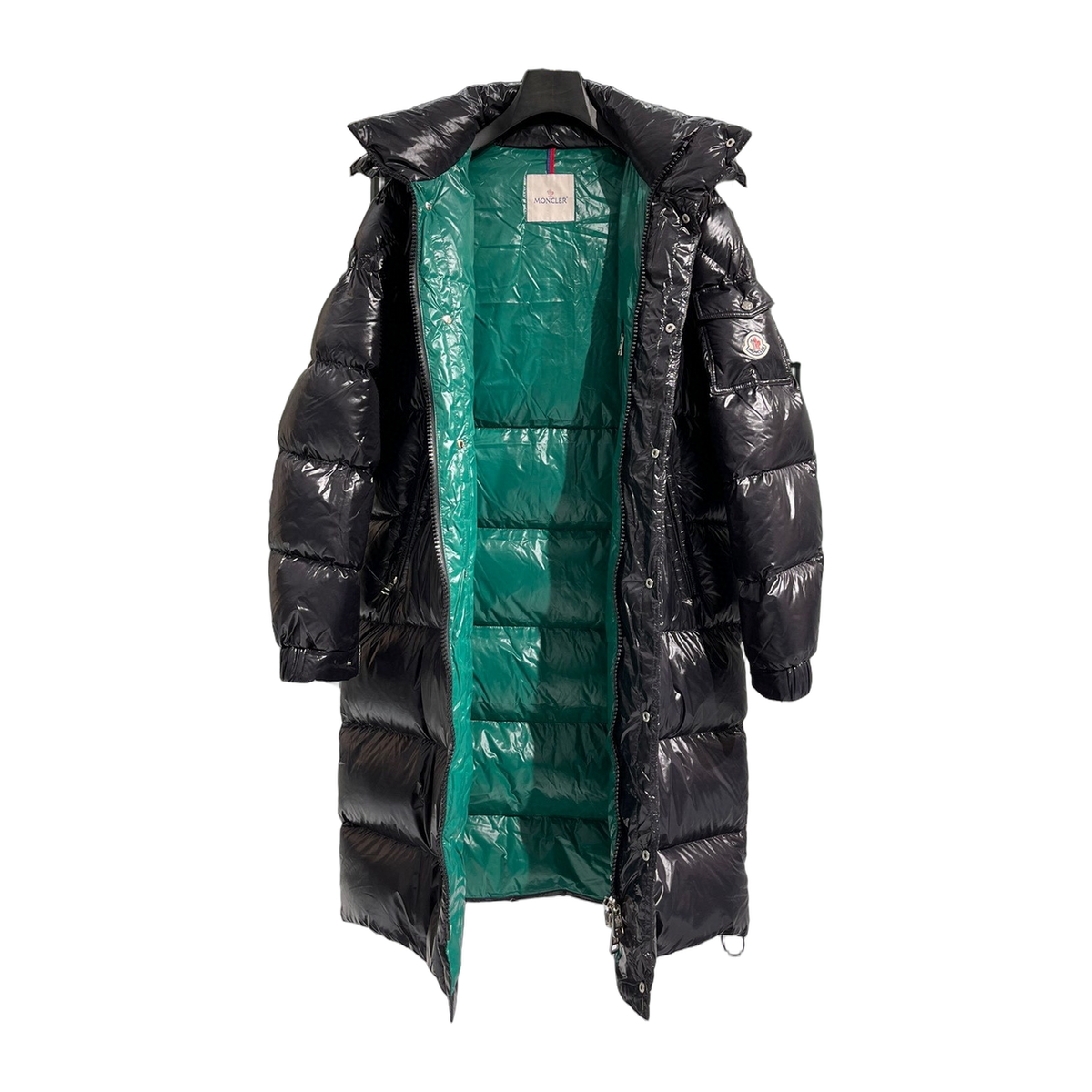 Moncler Hanoverian Glossy Hooded Long Puffer Coat | Premium Down | Full Length