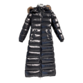 Moncler Glossy Fur-Trim Hooded Long Puffer Coat | Premium Down | Full Length