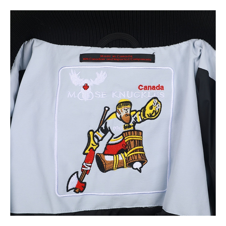 Moose Knuckles Contrast-Pocket Hooded Winter Parka | Canadian Down