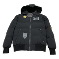 Moose Knuckles Patch-Detail Hooded Bomber | Black | Canadian Down