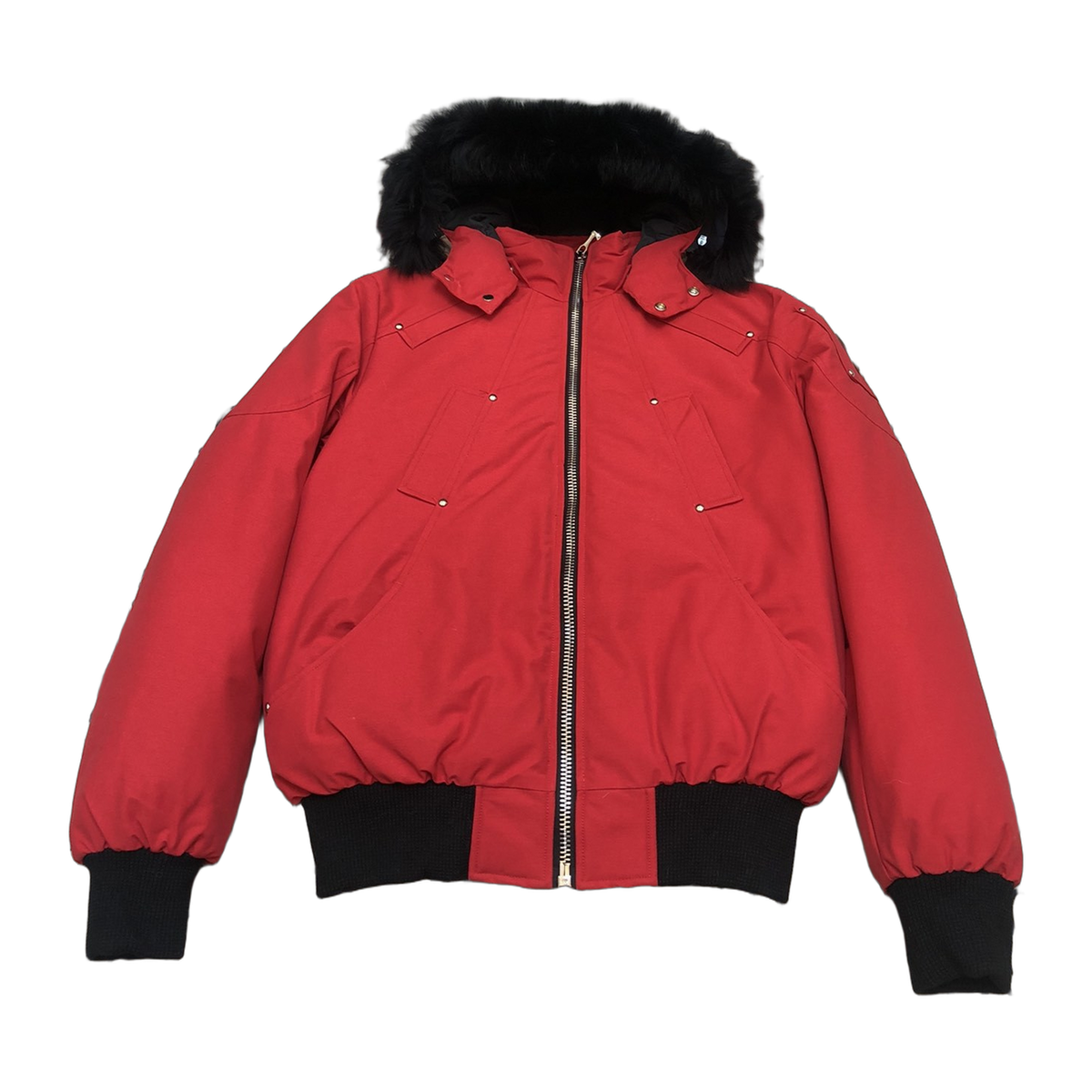 Moose Knuckles Men's Original Ballistic Shearling-Trim Bomber | Canadian Down