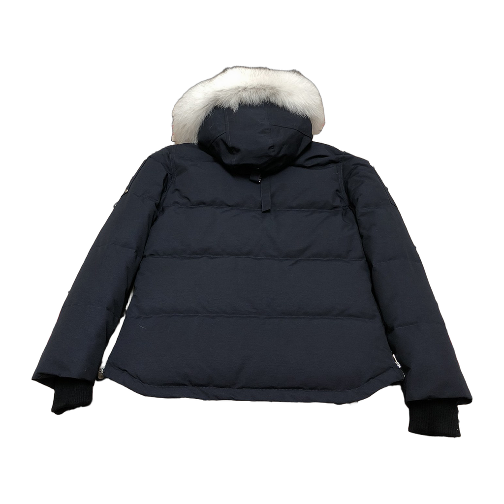 Moose Knuckles Women's Original Shearling-Trim 3Q Jacket | Navy | Canadian Down