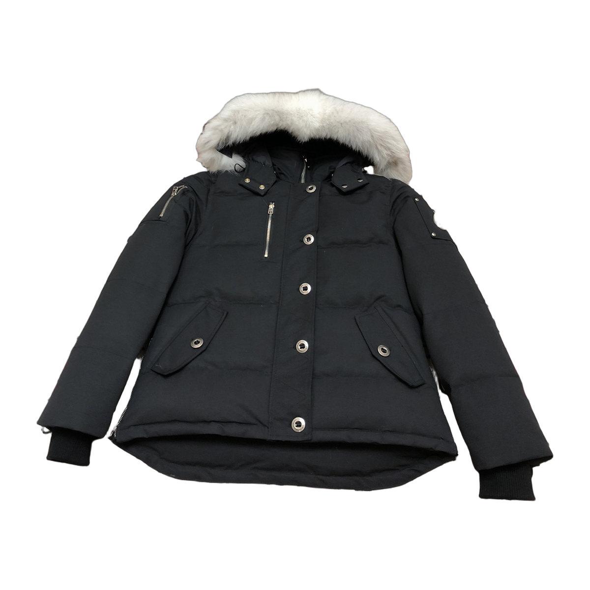 Moose Knuckles Women's Original Shearling-Trim 3Q Jacket | Navy | Canadian Down