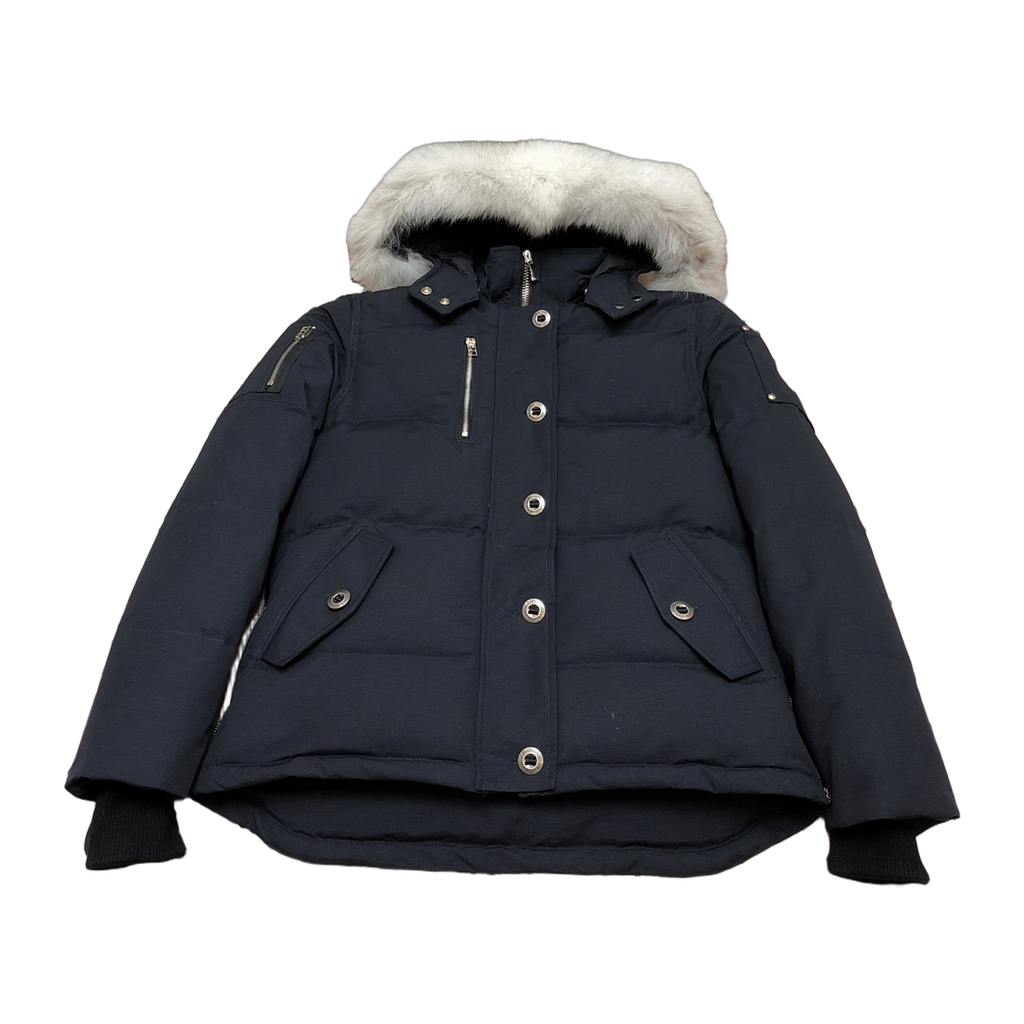 Moose Knuckles Women's Original Shearling-Trim 3Q Jacket | Navy | Canadian Down