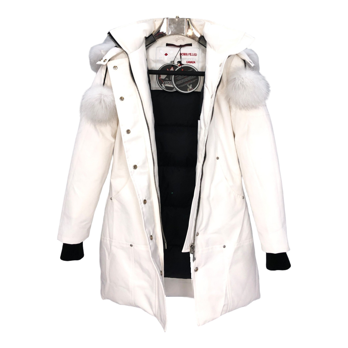 Moose Knuckles Stirling Parka | White Fur Trim | Canadian Down