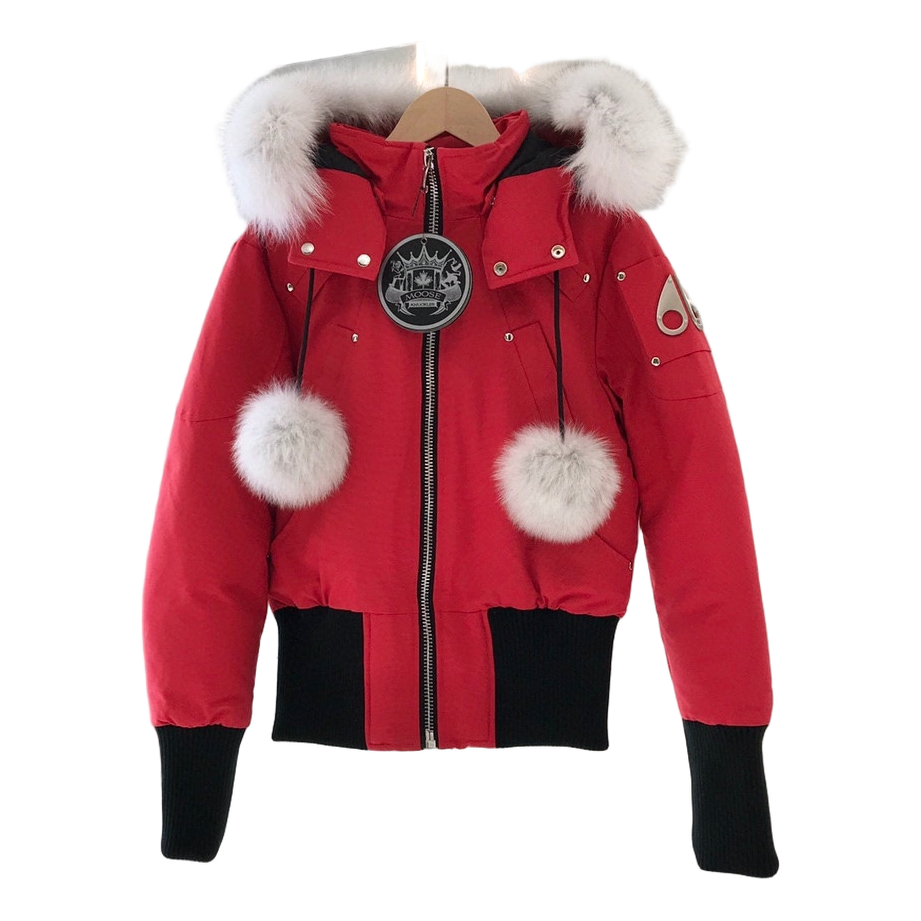 Moose Knuckles Debbie Fur-Trim Bomber Jacket | Canadian Down | Coyote Fur