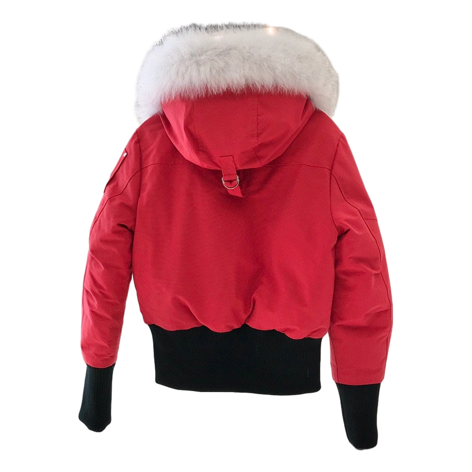 Moose Knuckles Debbie Fur-Trim Bomber Jacket | Canadian Down | Coyote Fur
