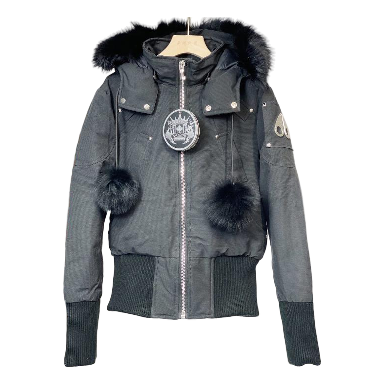 Moose Knuckles Debbie Fur-Trim Bomber Jacket | Canadian Down | Coyote Fur