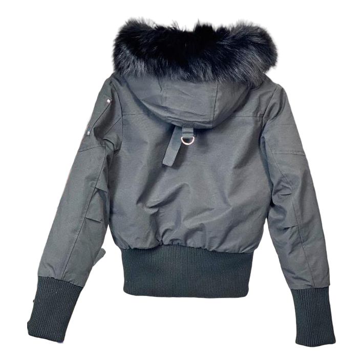Moose Knuckles Debbie Fur-Trim Bomber Jacket | Canadian Down | Coyote Fur