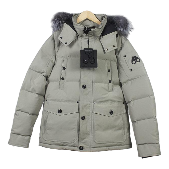 Moose Knuckles Four-Pocket Fur-Trim Quilted Jacket | Canadian Down | Coyote Fur