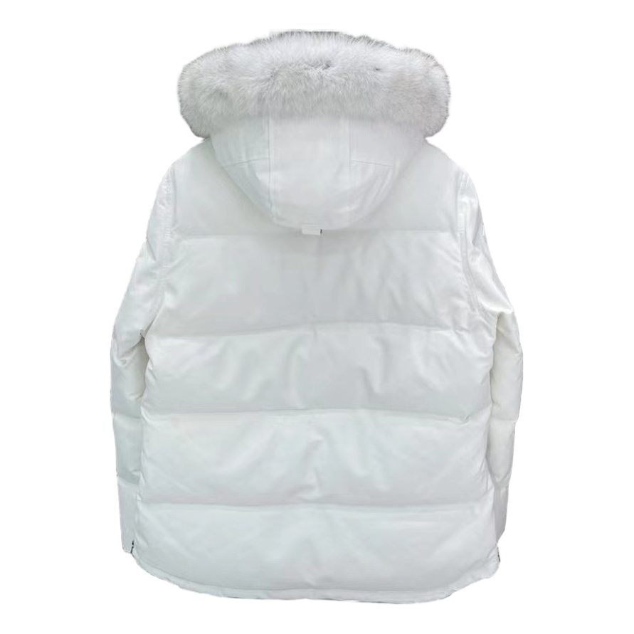 Moose Knuckles Chest-Zip Fur-Trim Hooded Puffer Jacket | Canadian Down | Coyote Fur