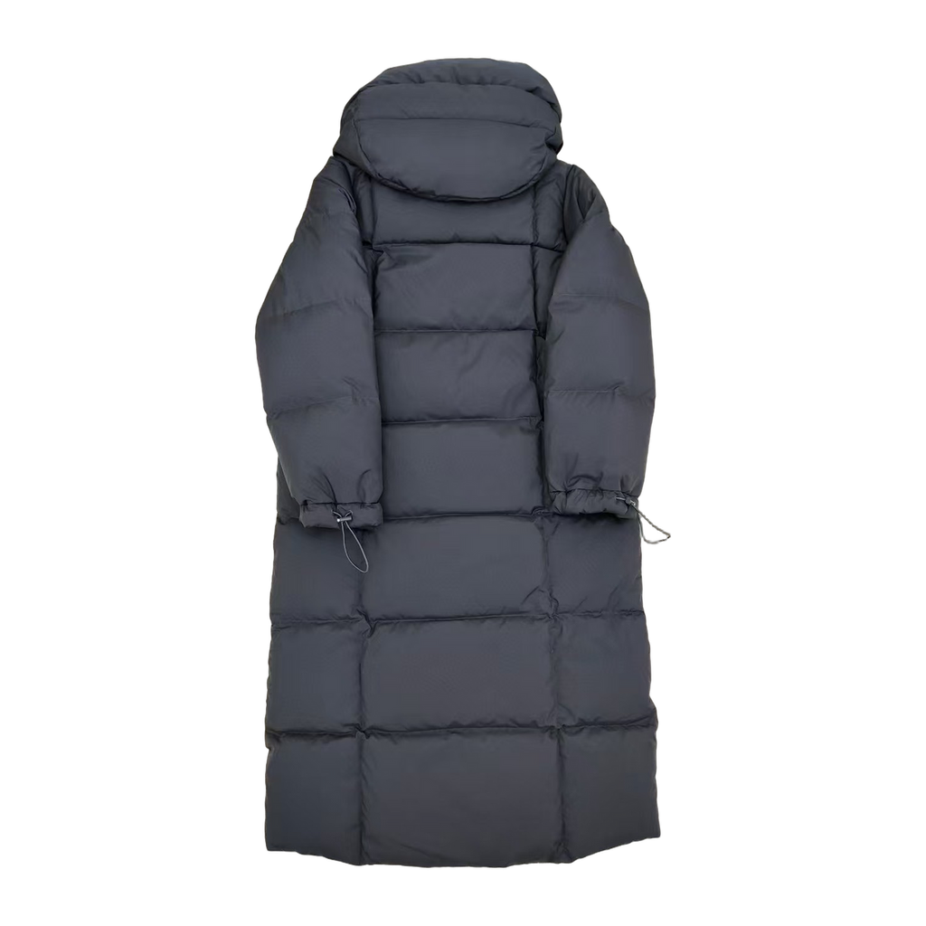 New Balance Hooded Long Puffer Coat | Black | Premium Insulation