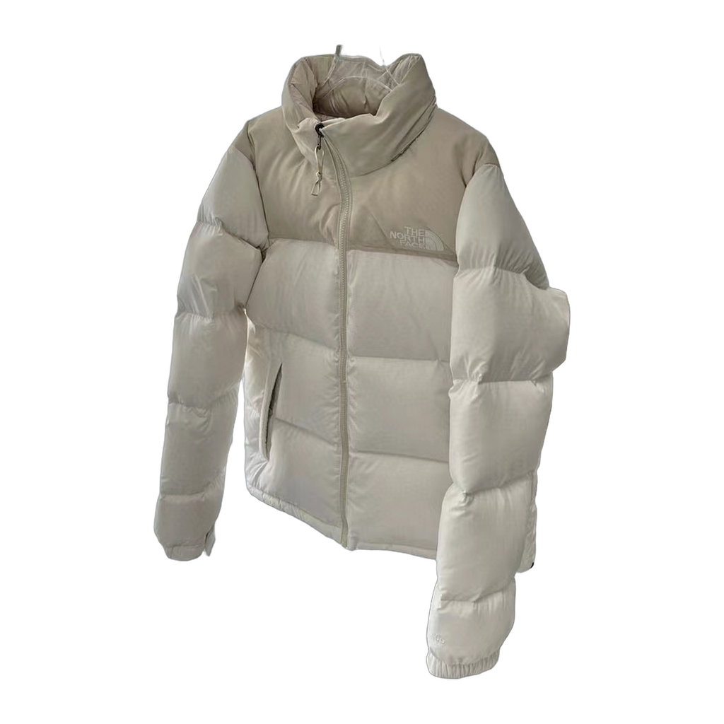 The North Face Stand-Collar Cropped Puffer Jacket | Cream