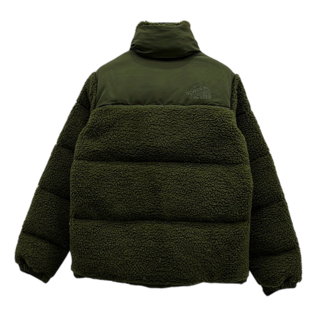 The North Face Fleece-Panel Stand-Collar Puffer Jacket | Olive